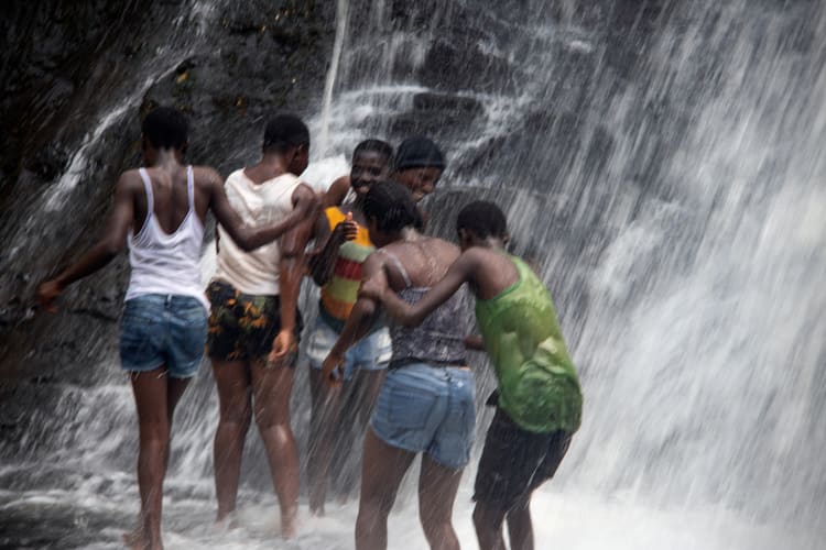 Place to See - Enjoying the water splashing down